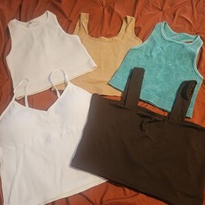 White Ribbed Women's Tank Top